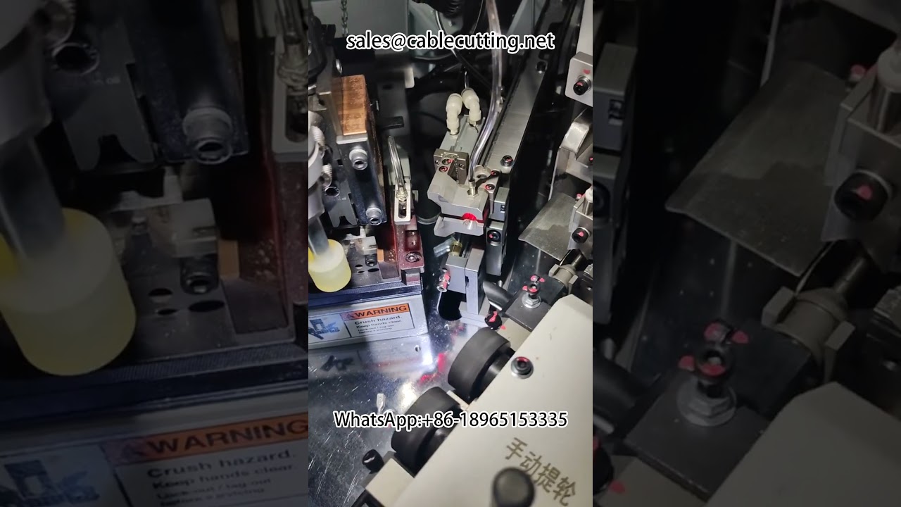 Double head termination machine #single threaded sheathed wire harness equipment