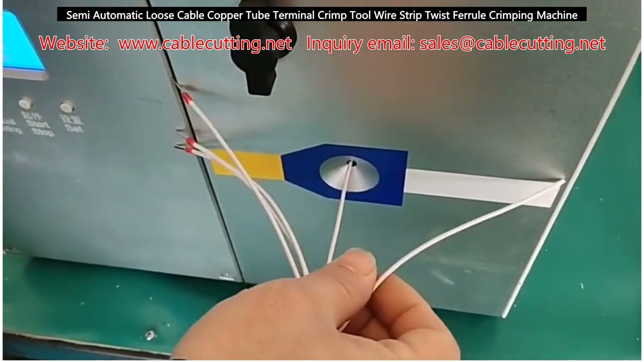 Semi-Automatic Loose Cable Copper Tube Terminal Crimp Tool Wire Strip Twist Ferrule Crimping Machine