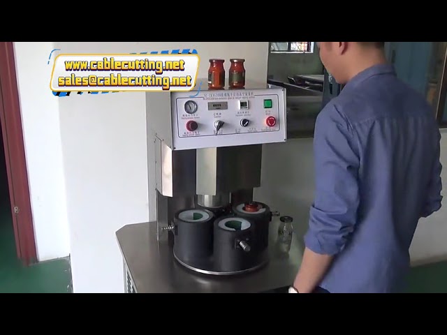4-Head Glass Bottle Vacuum Screwing Capping and Sealing Machine