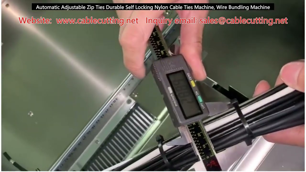 Automatic Adjustable Self-Locking Nylon Cable Ties Machine | Wire Bundling Machine
