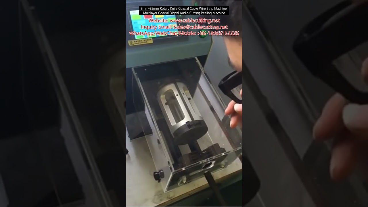 3mm 25mm Rotary Knife Coaxial Cable Wire Strip Machine, Multilayer Coaxial Digital Audio Cutting Pee
