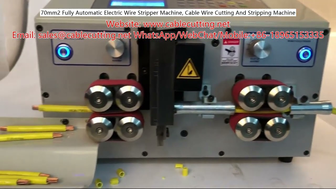 Fully Automatic Electric Wire Stripper Machine for 70mm² Cable Cutting and Stripping