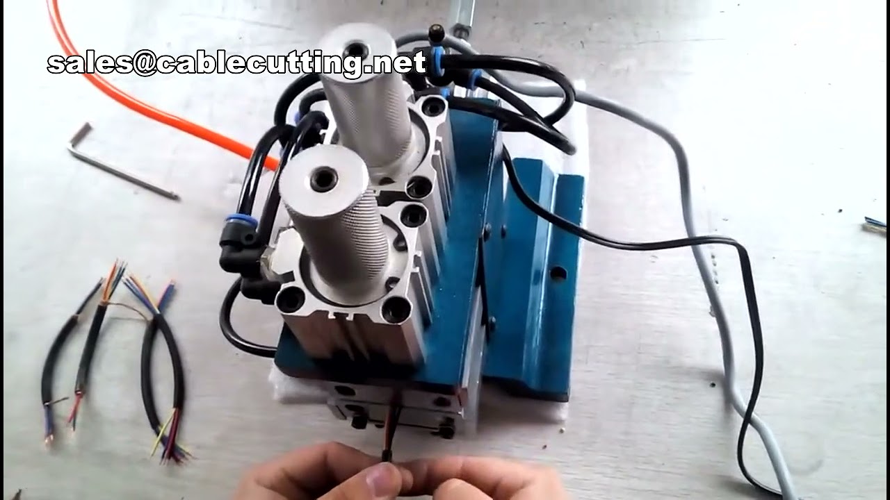 Vertical Pneumatic Wire Stripping Machine, Cable Stripping Machine, Model 4