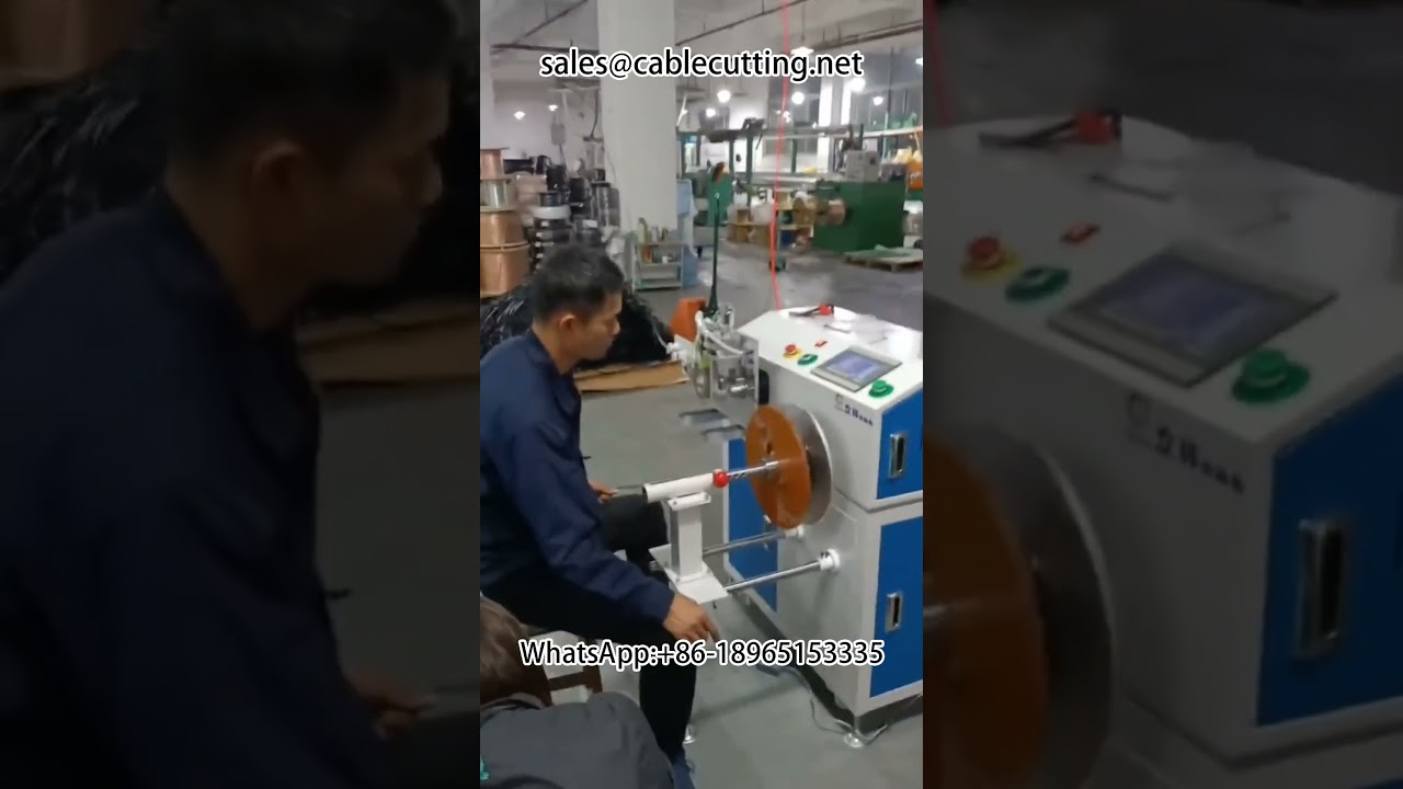Automatic metre counting sorting cutting rewinding machine #metre counting winding machine #wire win
