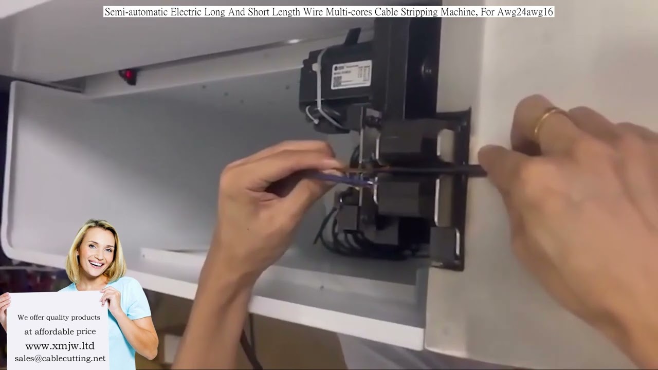 Semi-Automatic Electric Long and Short Length Multi-Cores Cable Stripping Machine for AWG-24-AWG