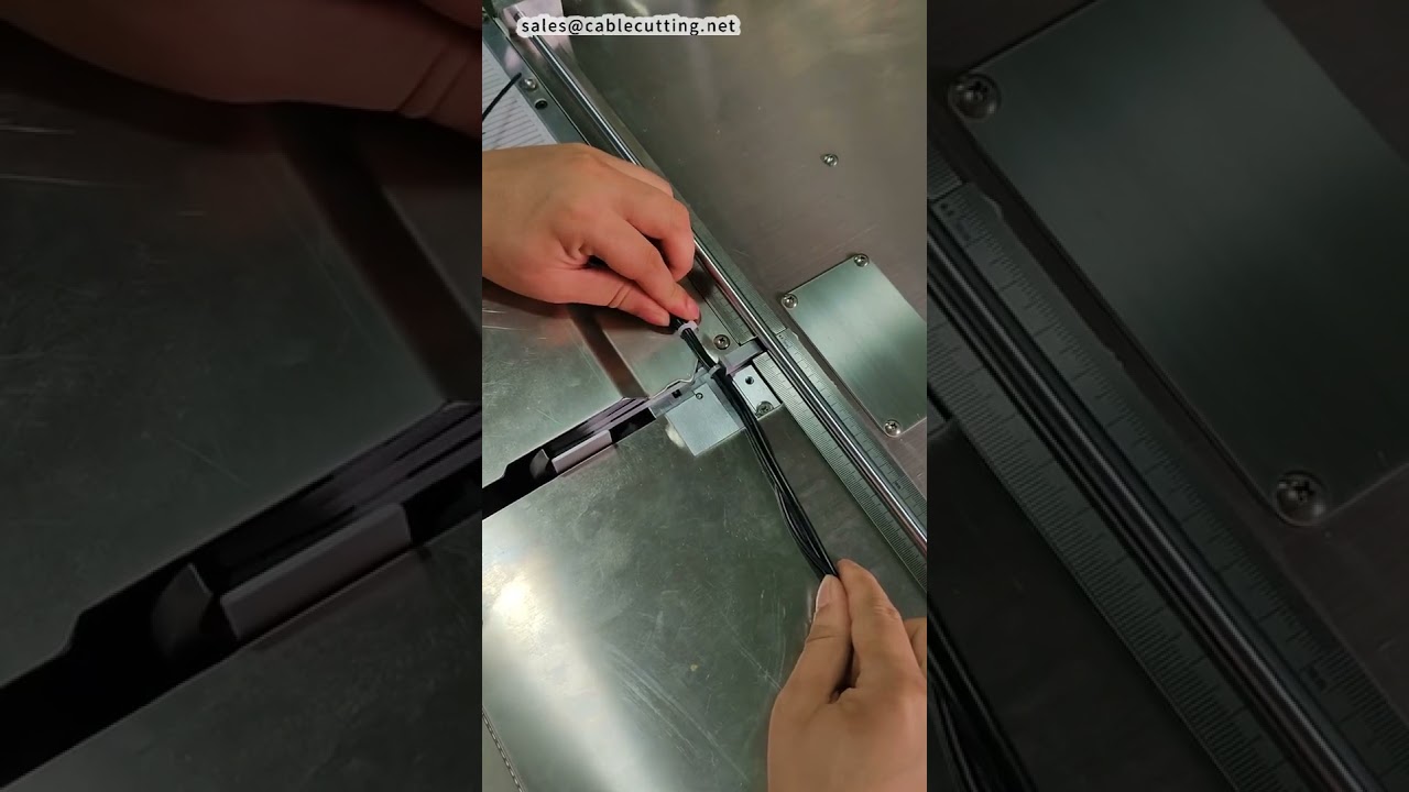 Automatic Nylon Cable Tie Machine with Auto Feed, Tighten, Cut, and Lock | High Efficiency