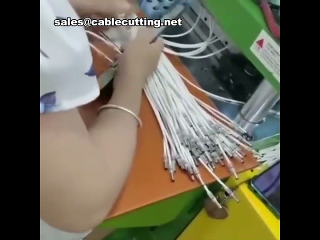 Vertical Injection Molding Machine for Forming DC Plugs and Cables with PVC, TPE, PP, PE Material