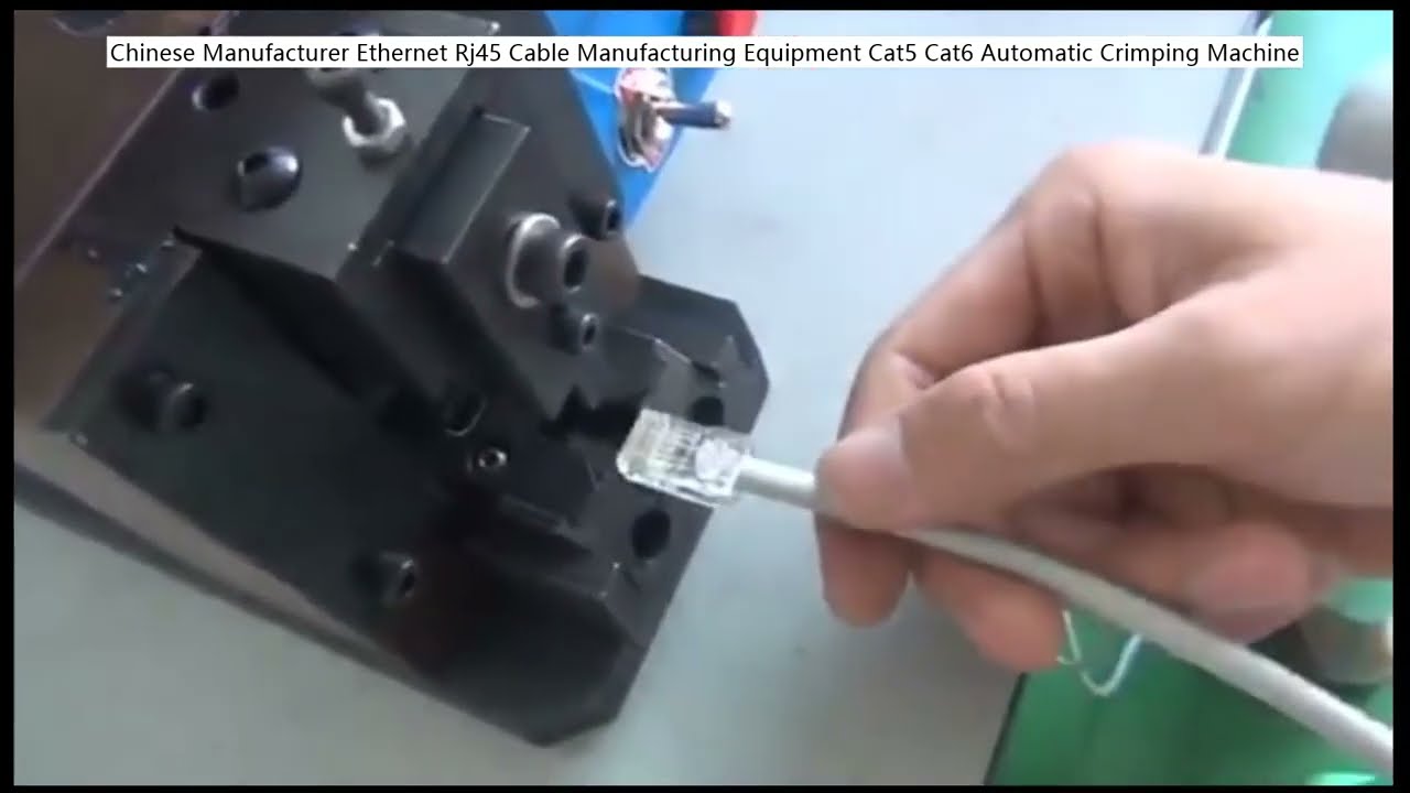 Ethernet Rj45 Cable Manufacturing Equipment Cat5 Cat6 Automatic Crimping Machine