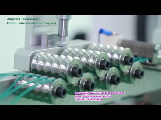 Fully Automatic Terminal and Tin Machine 2500; Five-Head Cable Tin and Terminal Crimp Machine