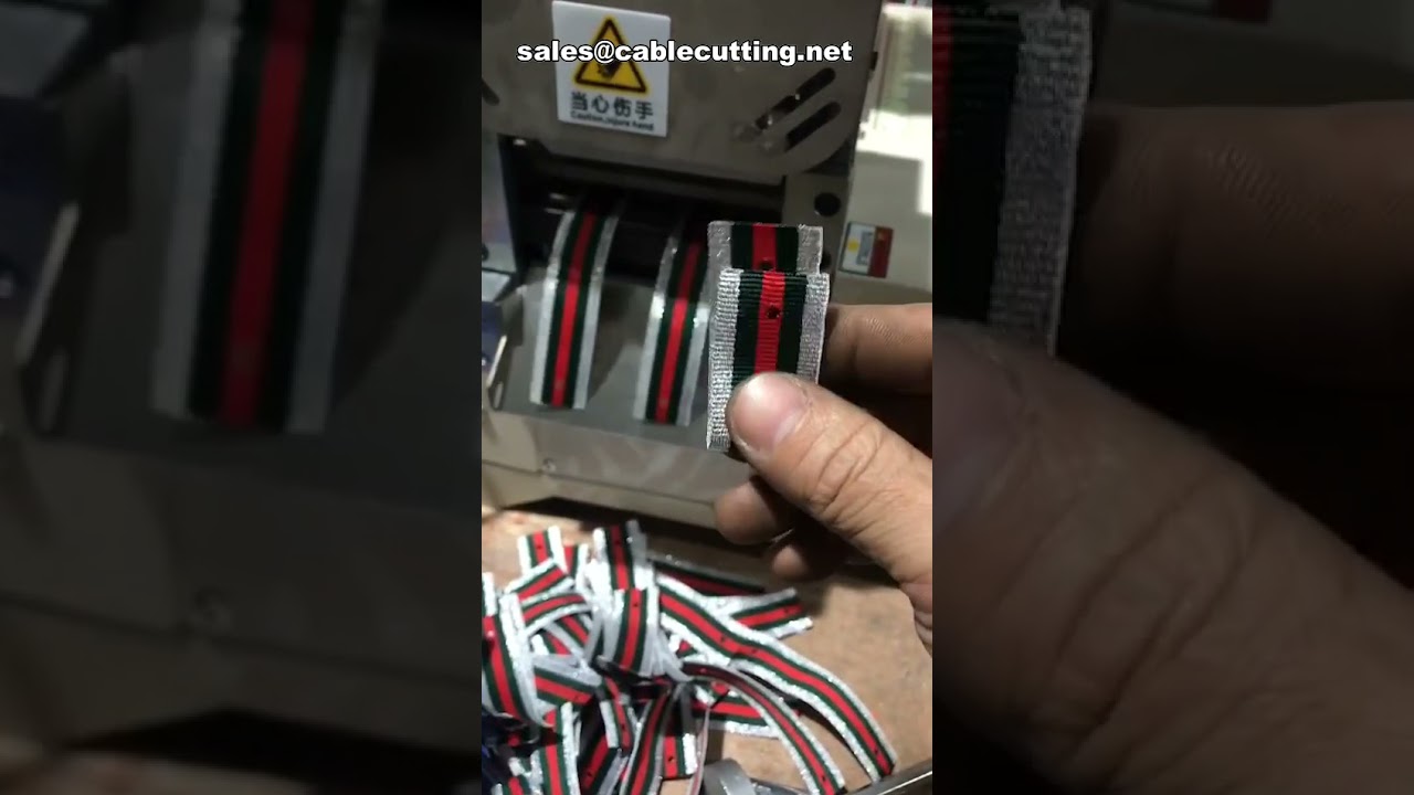 Factory Offer Ribbon Tape Cutting Hole Punching Elastic Band Cut And Punch Cutting Machine