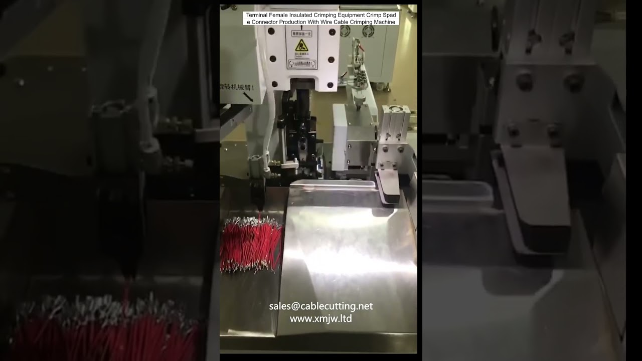 Automated Female Insulated Spade Connector Crimping Equipment for Wire Cable Production